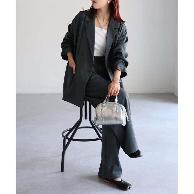 ダブルジャケット+ワイドパンツセットアップ | Riberry | 詳細画像3 