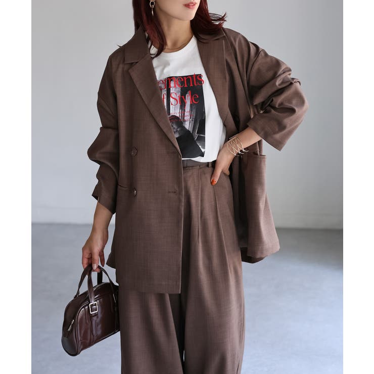 ダブルジャケット+ワイドパンツセットアップ | Riberry | 詳細画像30 