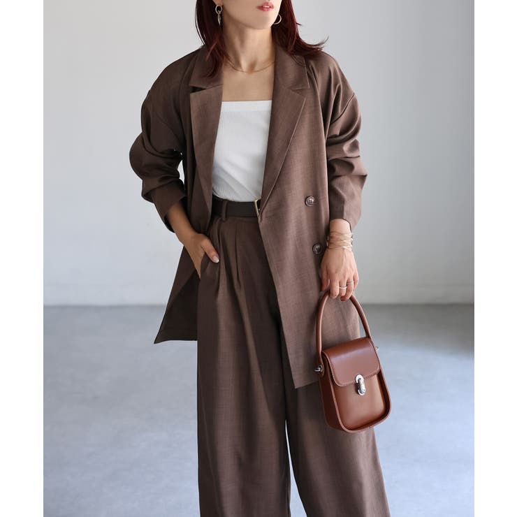 ダブルジャケット+ワイドパンツセットアップ | Riberry | 詳細画像31 