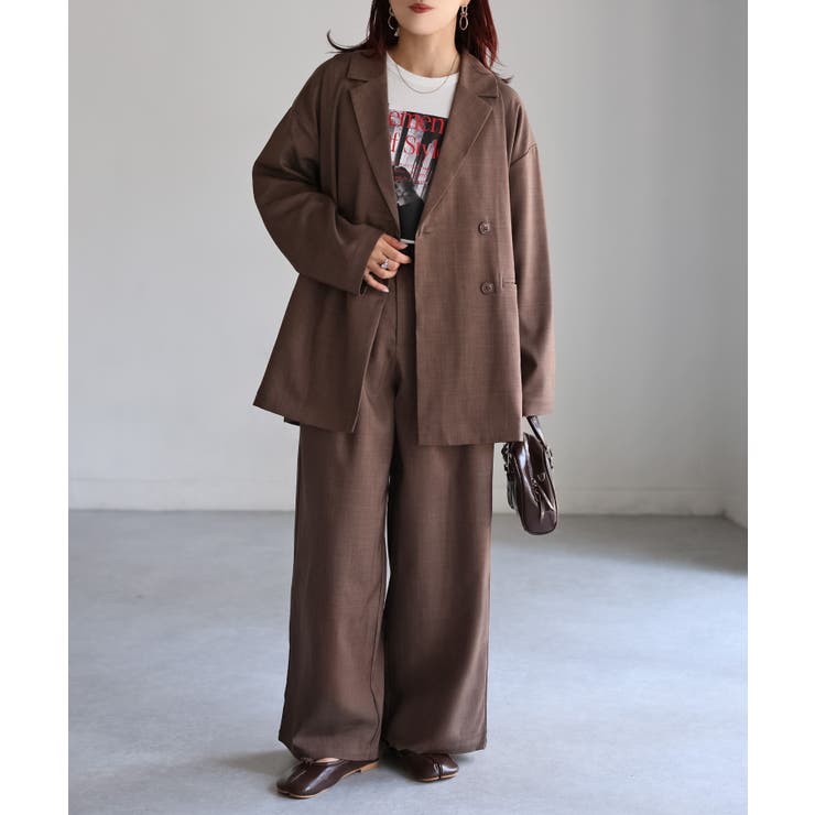 ダブルジャケット+ワイドパンツセットアップ | Riberry | 詳細画像40 