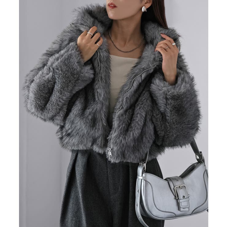 ダブルジップ2WAYミックスファーブルゾン[品番：RBRW0000071]｜Riberry