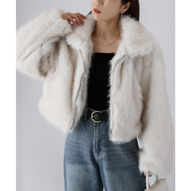 ダブルジップ2WAYミックスファーブルゾン[品番：RBRW0000071]｜Riberry