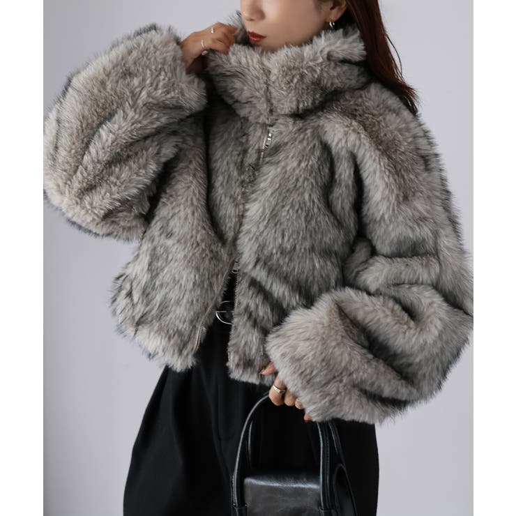 ダブルジップ2WAYミックスファーブルゾン[品番：RBRW0000071]｜Riberry