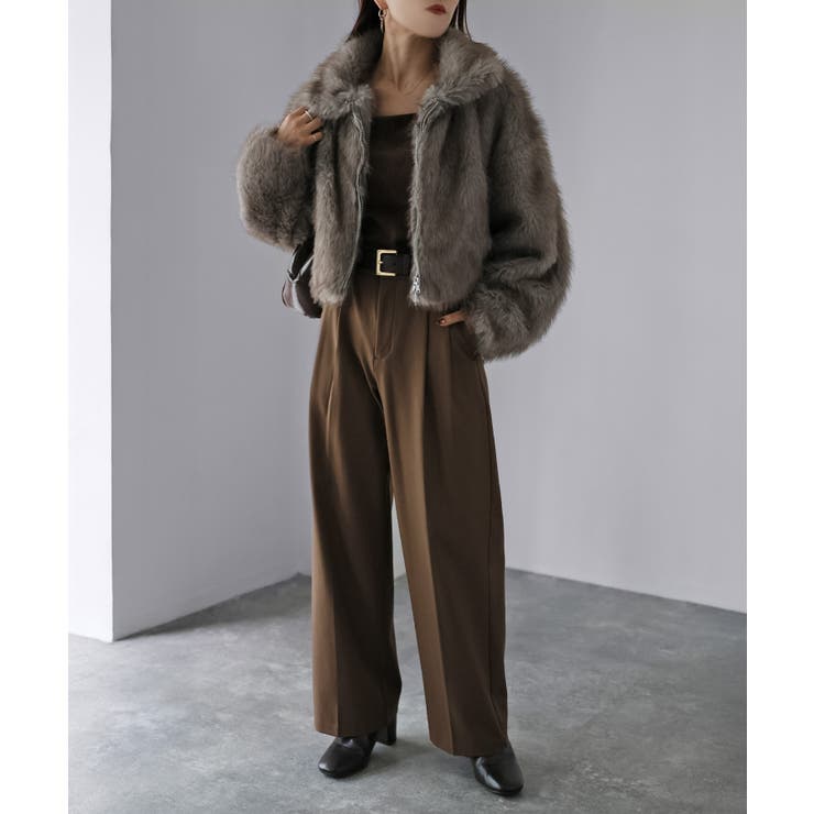 ダブルジップ2WAYミックスファーブルゾン[品番：RBRW0000071]｜Riberry