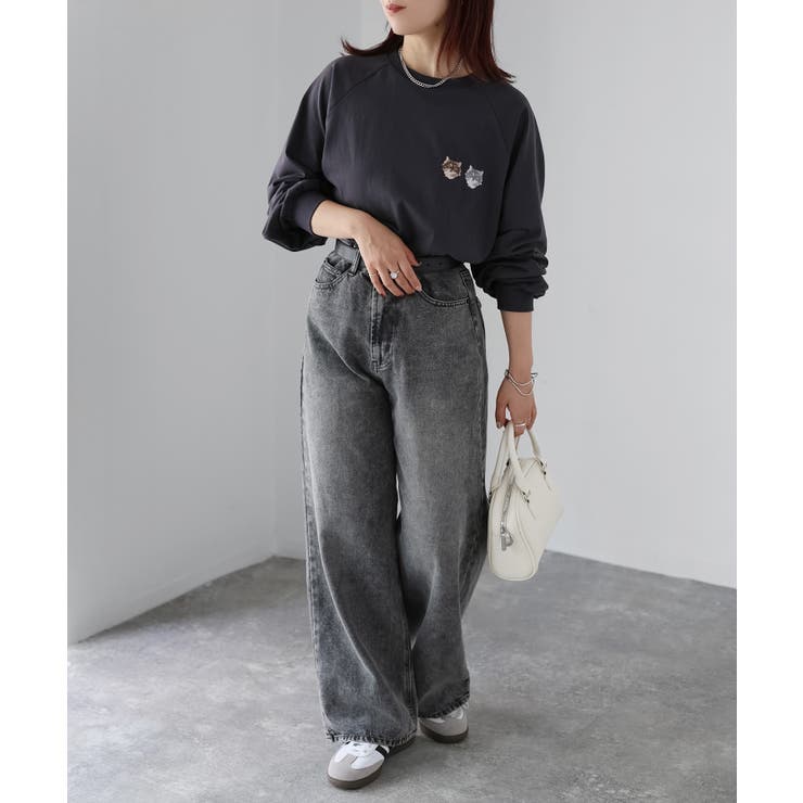 ネコ刺繍ラグランロンT | Riberry | 詳細画像19 