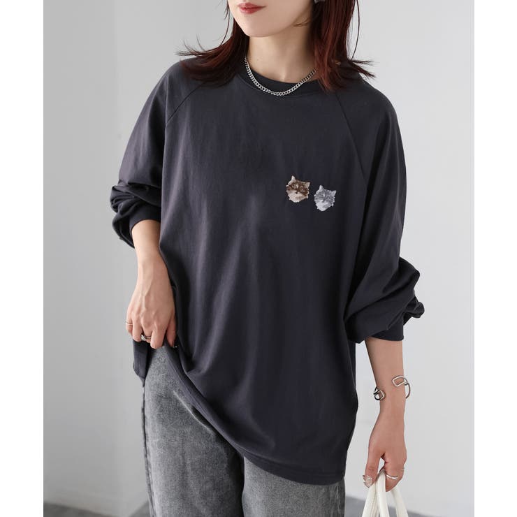 ネコ刺繍ラグランロンT | Riberry | 詳細画像31 