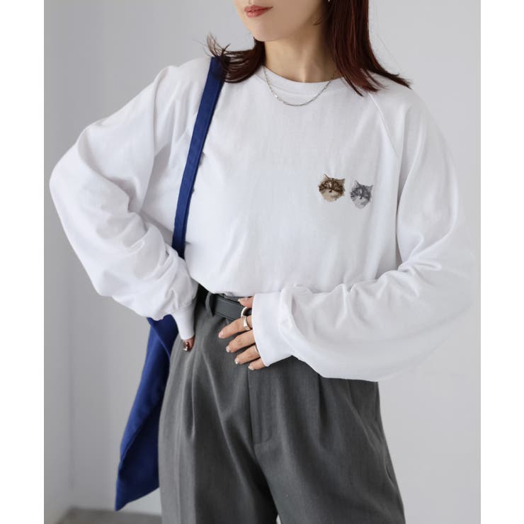 ネコ刺繍ラグランロンT | Riberry | 詳細画像34 