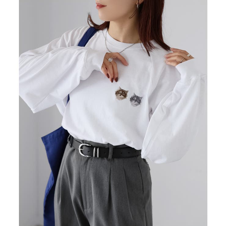 ネコ刺繍ラグランロンT | Riberry | 詳細画像39 