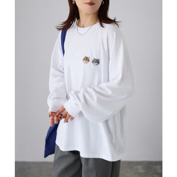 ネコ刺繍ラグランロンT | Riberry | 詳細画像41 