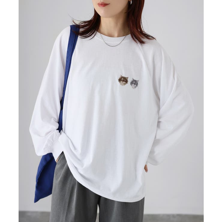 ネコ刺繍ラグランロンT | Riberry | 詳細画像43 