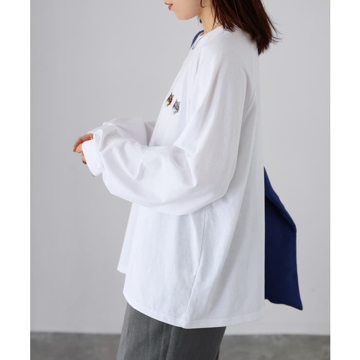 ネコ刺繍ラグランロンT | Riberry | 詳細画像44 