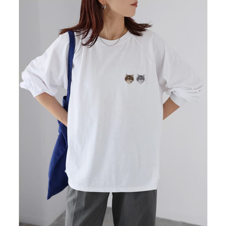 ネコ刺繍ラグランロンT | Riberry | 詳細画像47 