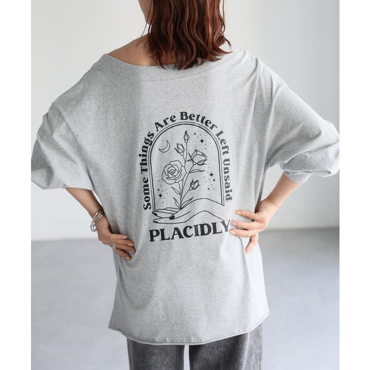 ロゴ刺繍オフショルピグメントロンT | Riberry | 詳細画像16 