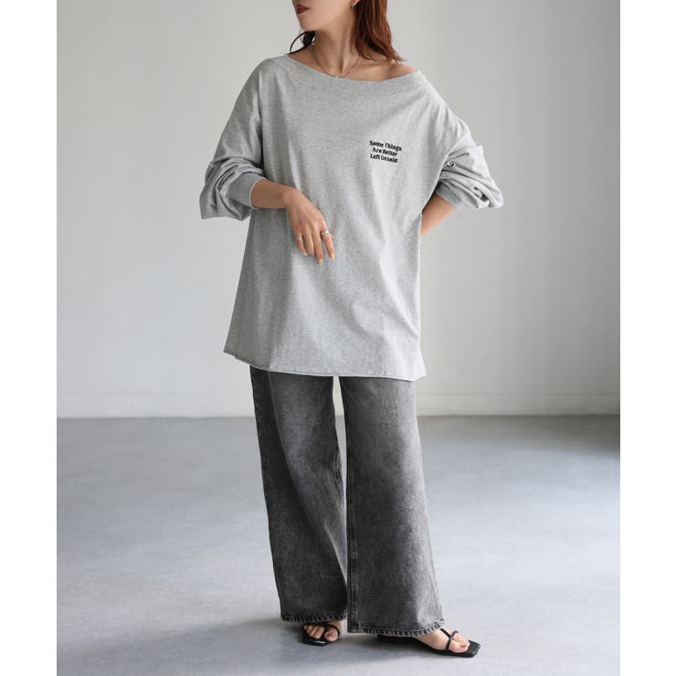 ロゴ刺繍オフショルピグメントロンT | Riberry | 詳細画像17 