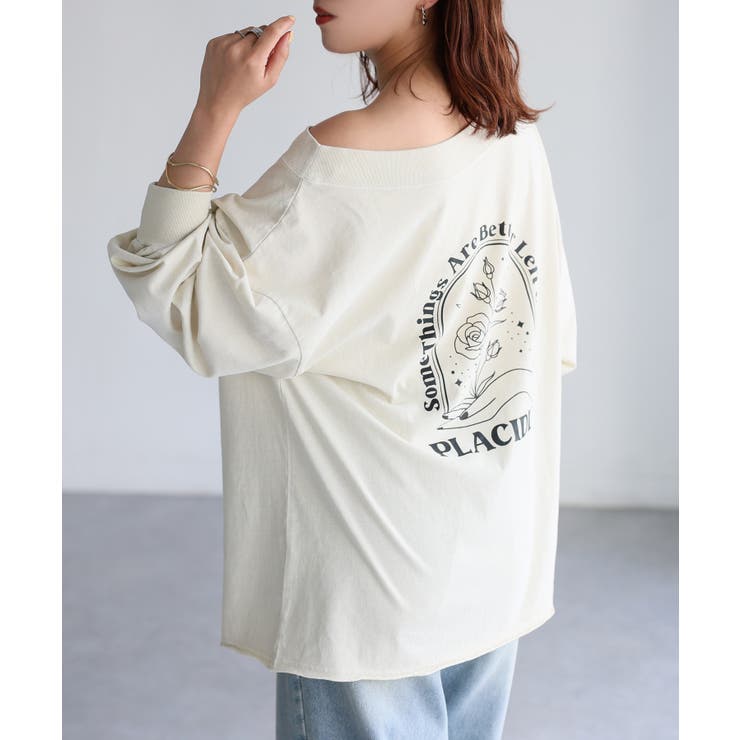 ロゴ刺繍オフショルピグメントロンT | Riberry | 詳細画像7 