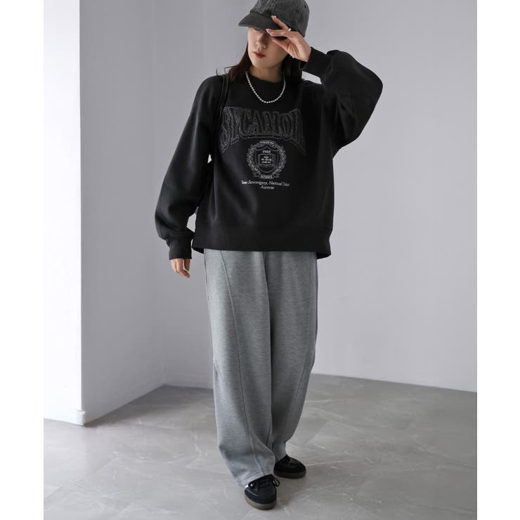 カレッジロゴ刺繍裏起毛スウェット | Riberry | 詳細画像16 