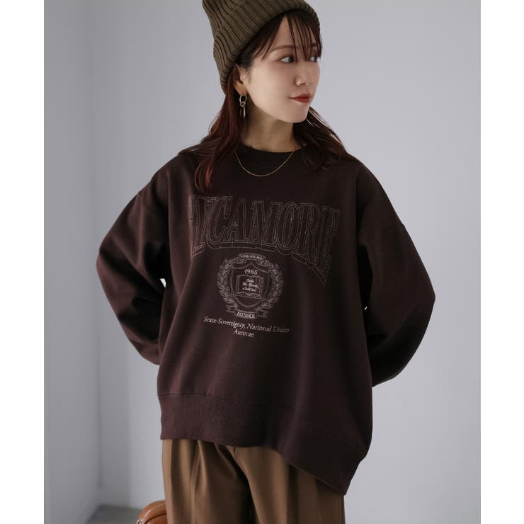 カレッジロゴ刺繍裏起毛スウェット | Riberry | 詳細画像20 