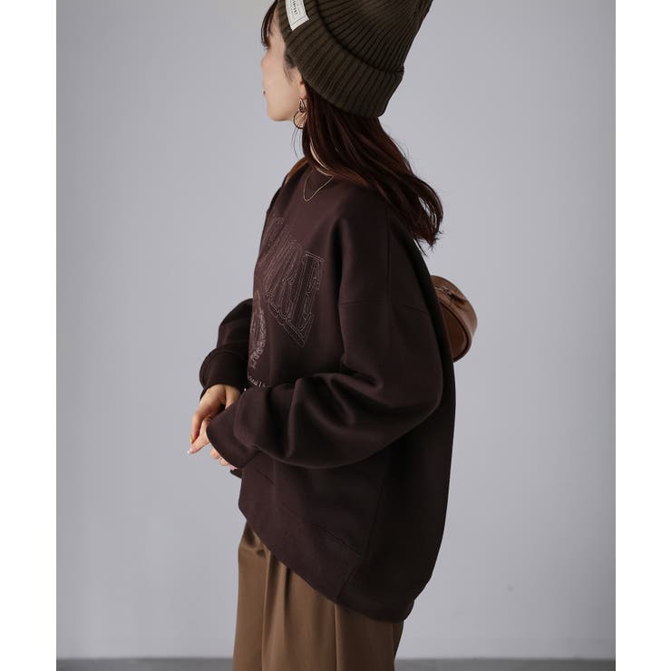 カレッジロゴ刺繍裏起毛スウェット | Riberry | 詳細画像21 