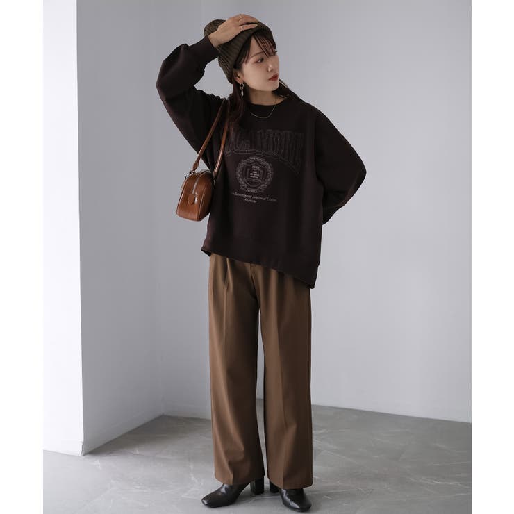 カレッジロゴ刺繍裏起毛スウェット | Riberry | 詳細画像24 