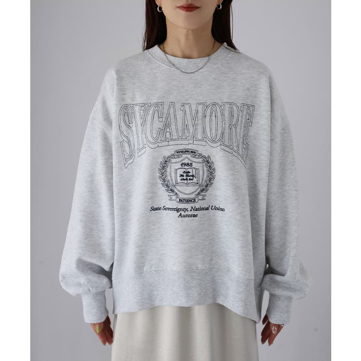 カレッジロゴ刺繍裏起毛スウェット | Riberry | 詳細画像25 