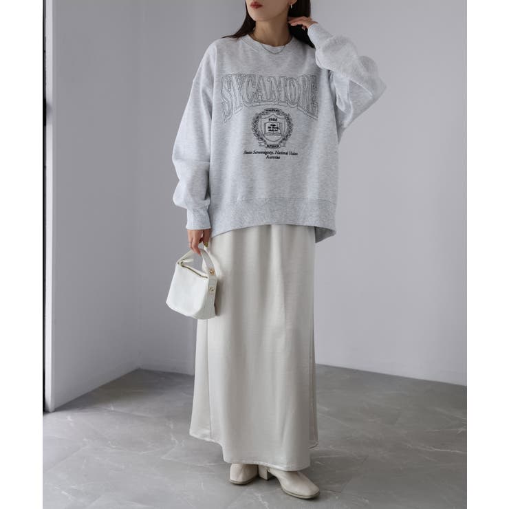 カレッジロゴ刺繍裏起毛スウェット | Riberry | 詳細画像7 