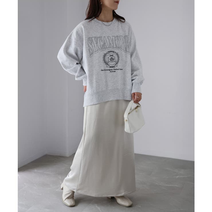 カレッジロゴ刺繍裏起毛スウェット | Riberry | 詳細画像8 