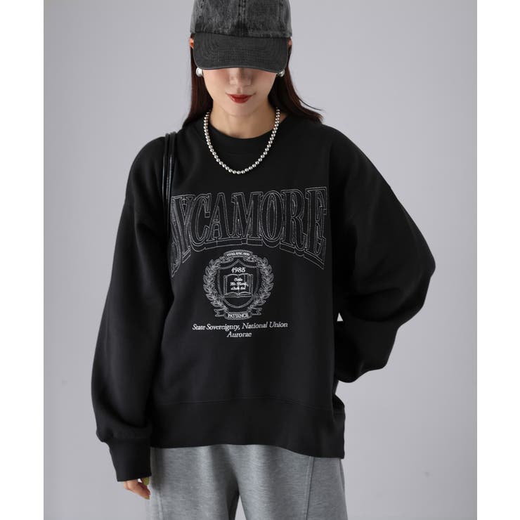 カレッジロゴ刺繍裏起毛スウェット | Riberry | 詳細画像9 