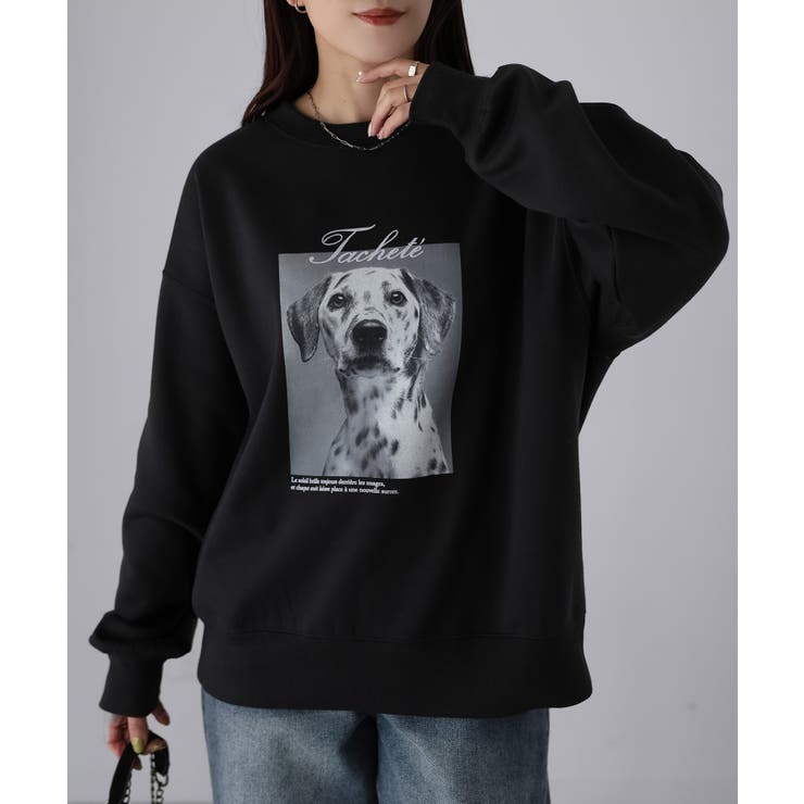 ダルメシアンプリント裏起毛スウェット | Riberry | 詳細画像1 