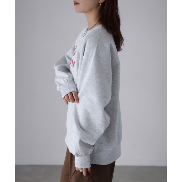 【体型カバー】裏起毛フォトプリントスウェット カジュアル 秋冬 | Riberry | 詳細画像13 