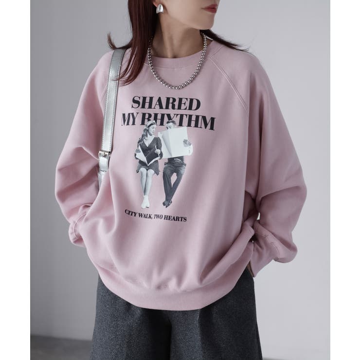 【体型カバー】裏起毛フォトプリントスウェット カジュアル 秋冬 | Riberry | 詳細画像18 