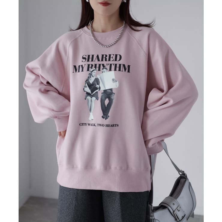 【体型カバー】裏起毛フォトプリントスウェット カジュアル 秋冬 | Riberry | 詳細画像20 