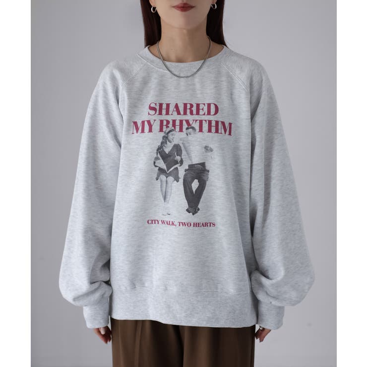 【体型カバー】裏起毛フォトプリントスウェット カジュアル 秋冬 | Riberry | 詳細画像25 