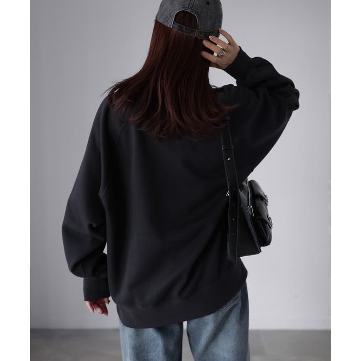 【体型カバー】裏起毛フォトプリントスウェット カジュアル 秋冬 | Riberry | 詳細画像6 