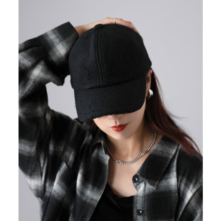 レザーベルト付きシャギーキャップ | Riberry | 詳細画像3 