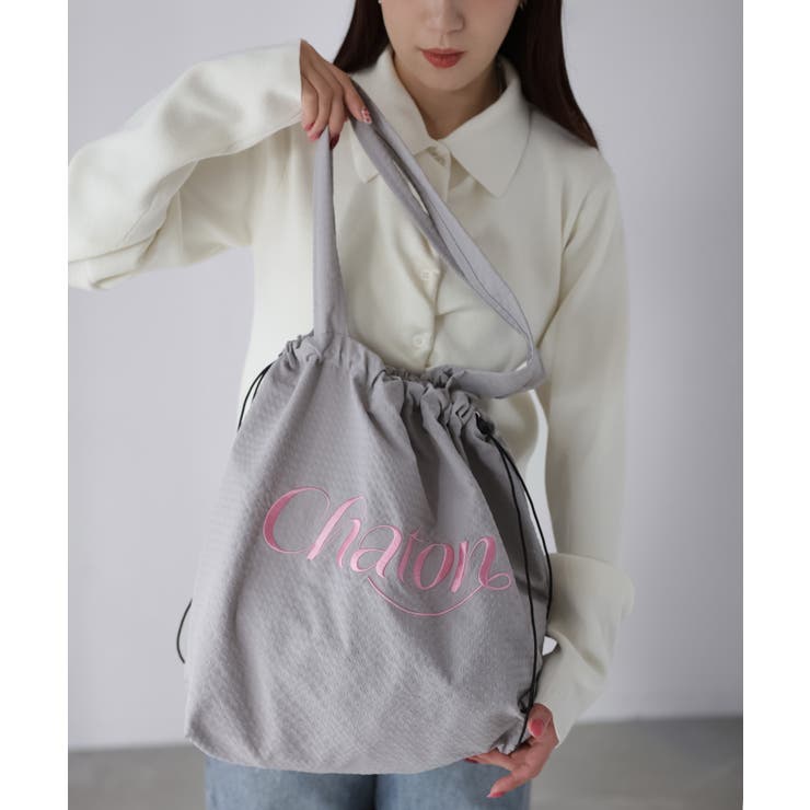 ロゴ刺繍巾着トートバッグ | Riberry | 詳細画像11 