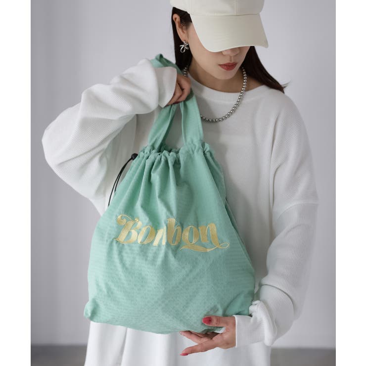 ロゴ刺繍巾着トートバッグ | Riberry | 詳細画像15 