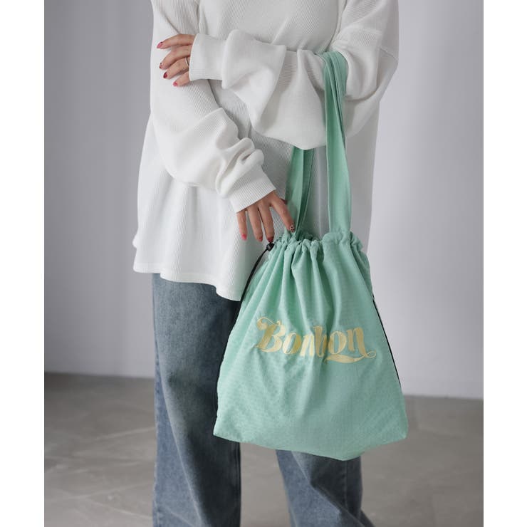 ロゴ刺繍巾着トートバッグ | Riberry | 詳細画像16 