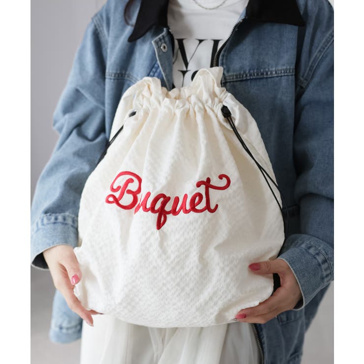 ロゴ刺繍巾着トートバッグ | Riberry | 詳細画像2 