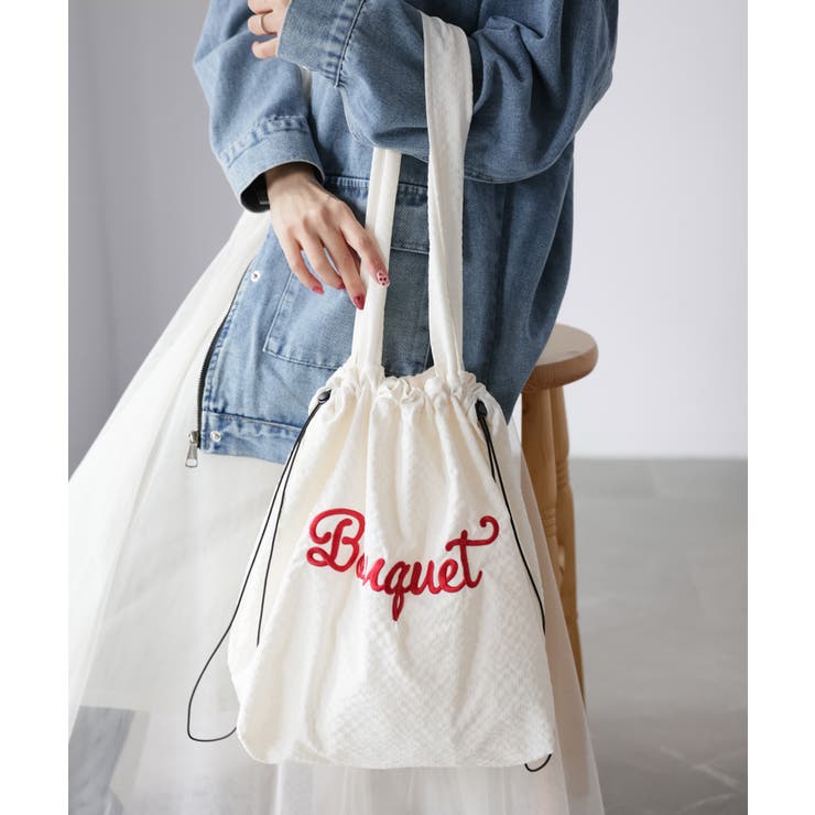 ロゴ刺繍巾着トートバッグ | Riberry | 詳細画像4 