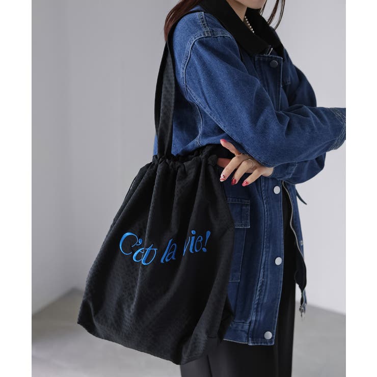 ロゴ刺繍巾着トートバッグ | Riberry | 詳細画像5 