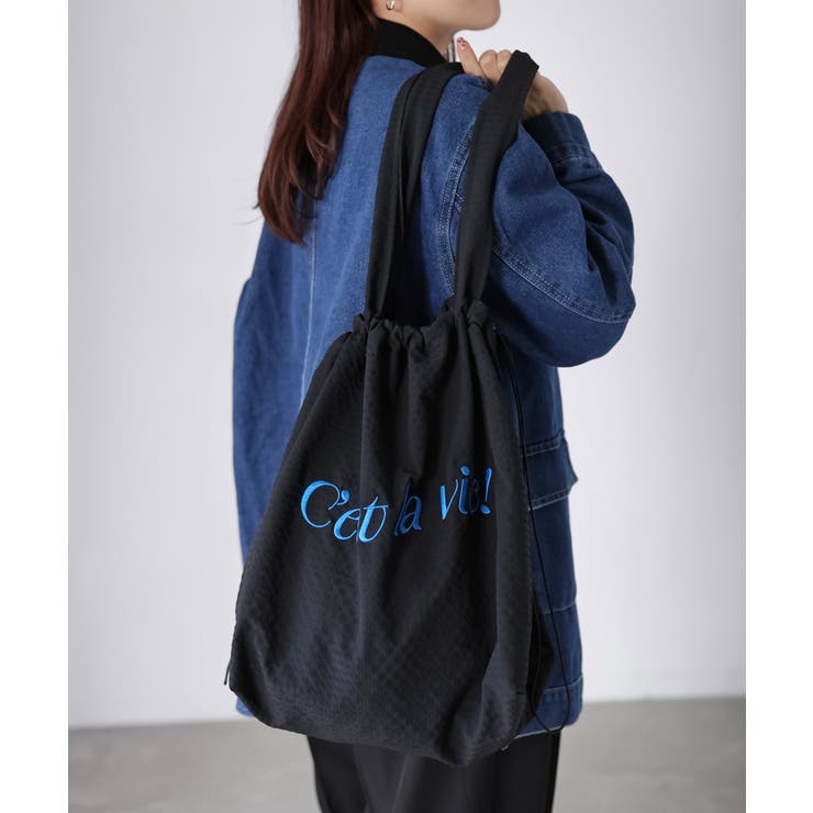 ロゴ刺繍巾着トートバッグ | Riberry | 詳細画像6 