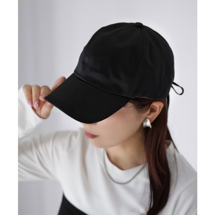 バックリボンサテンキャップ | Riberry | 詳細画像1 