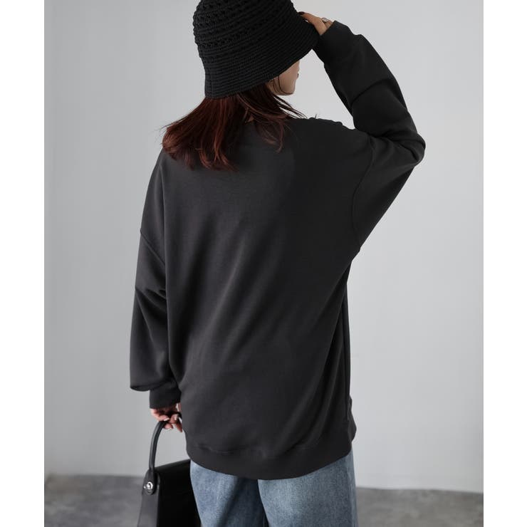 【体型カバー】めがねキツネ胸刺繍スウェット／カジュアル／春／トレーナー | Riberry | 詳細画像13 