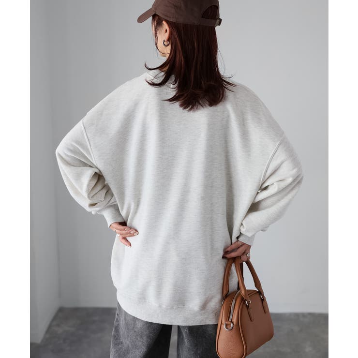 【体型カバー】めがねキツネ胸刺繍スウェット／カジュアル／春／トレーナー | Riberry | 詳細画像31 