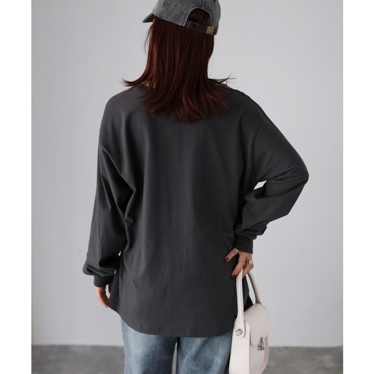 【体型カバー】めがねキツネ刺繍ロンT／カジュアル／春／ママ | Riberry | 詳細画像28 