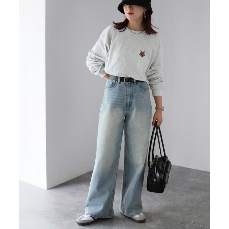 【体型カバー】めがねキツネ刺繍ロンT／カジュアル／春／ママ | Riberry | 詳細画像34 