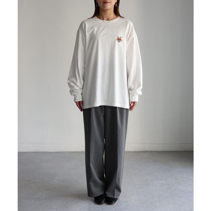 【体型カバー】めがねキツネ刺繍ロンT／カジュアル／春／ママ | Riberry | 詳細画像48 