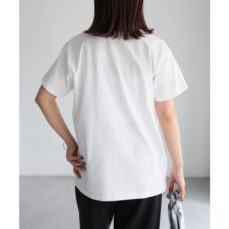 スクエアロゴプリント半袖Tシャツ | Riberry | 詳細画像11 