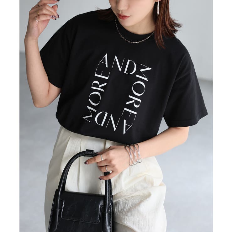 スクエアロゴプリント半袖Tシャツ | Riberry | 詳細画像22 