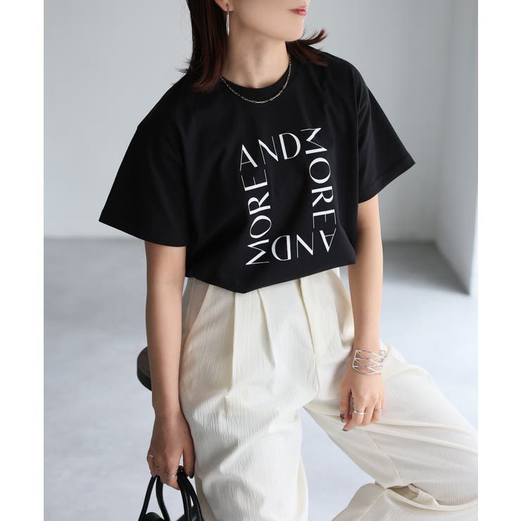 スクエアロゴプリント半袖Tシャツ | Riberry | 詳細画像25 